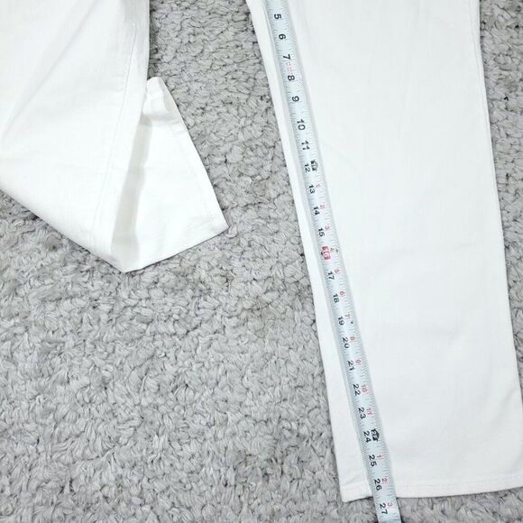 Curve Appeal Rae High Rise Straight Jeans Size 10 30 White Concealed Comfort - Picture 8 of 8